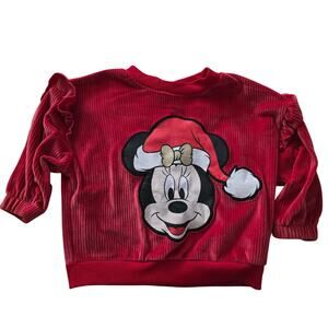 DIsney Minnie Mouse Christmas Soft Sweatshirt size 12 Months Cozy Cute Baby